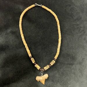 2 Shark Tooth Pendant Necklaces